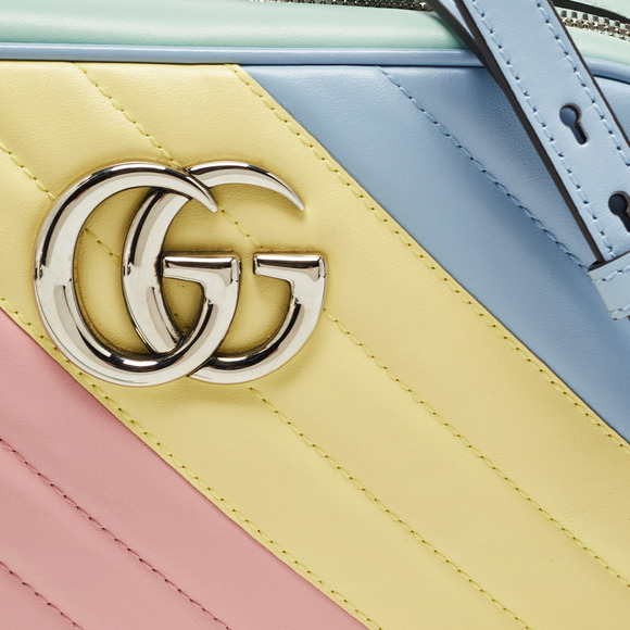 GUCCI Multicolor Matelasse Leather Small GG Marmont Shoulder Bag - Picture 5 of 8